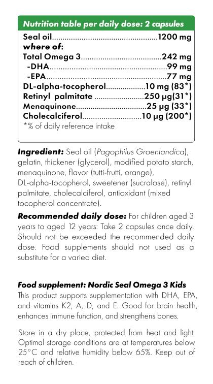 Nordic Seal Omega 3 Kids