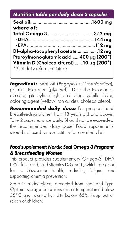 Nordic Seal Omega 3 Pregnant & Breastfeeding Women